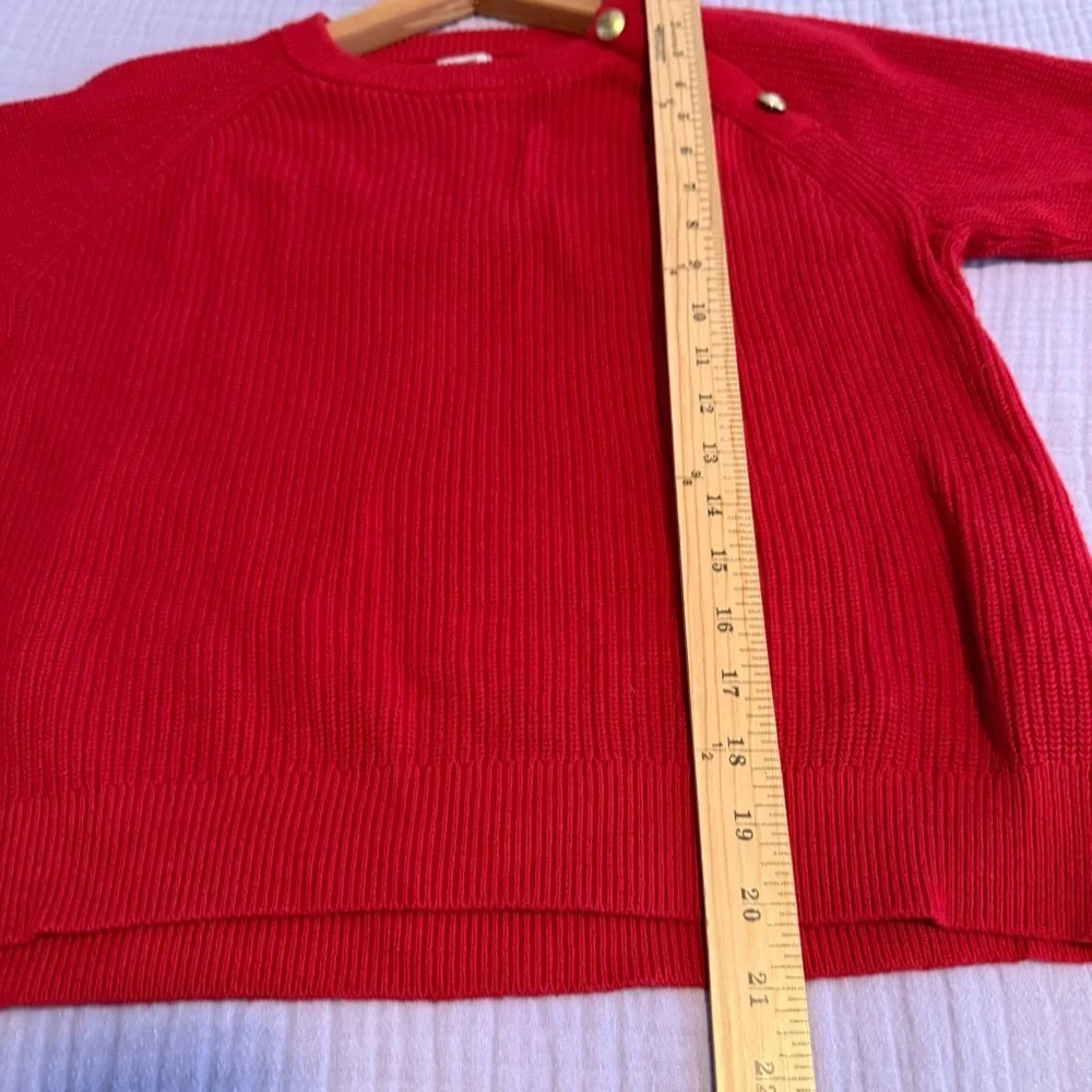 J. Crew button raglan crewneck sweater, Size L